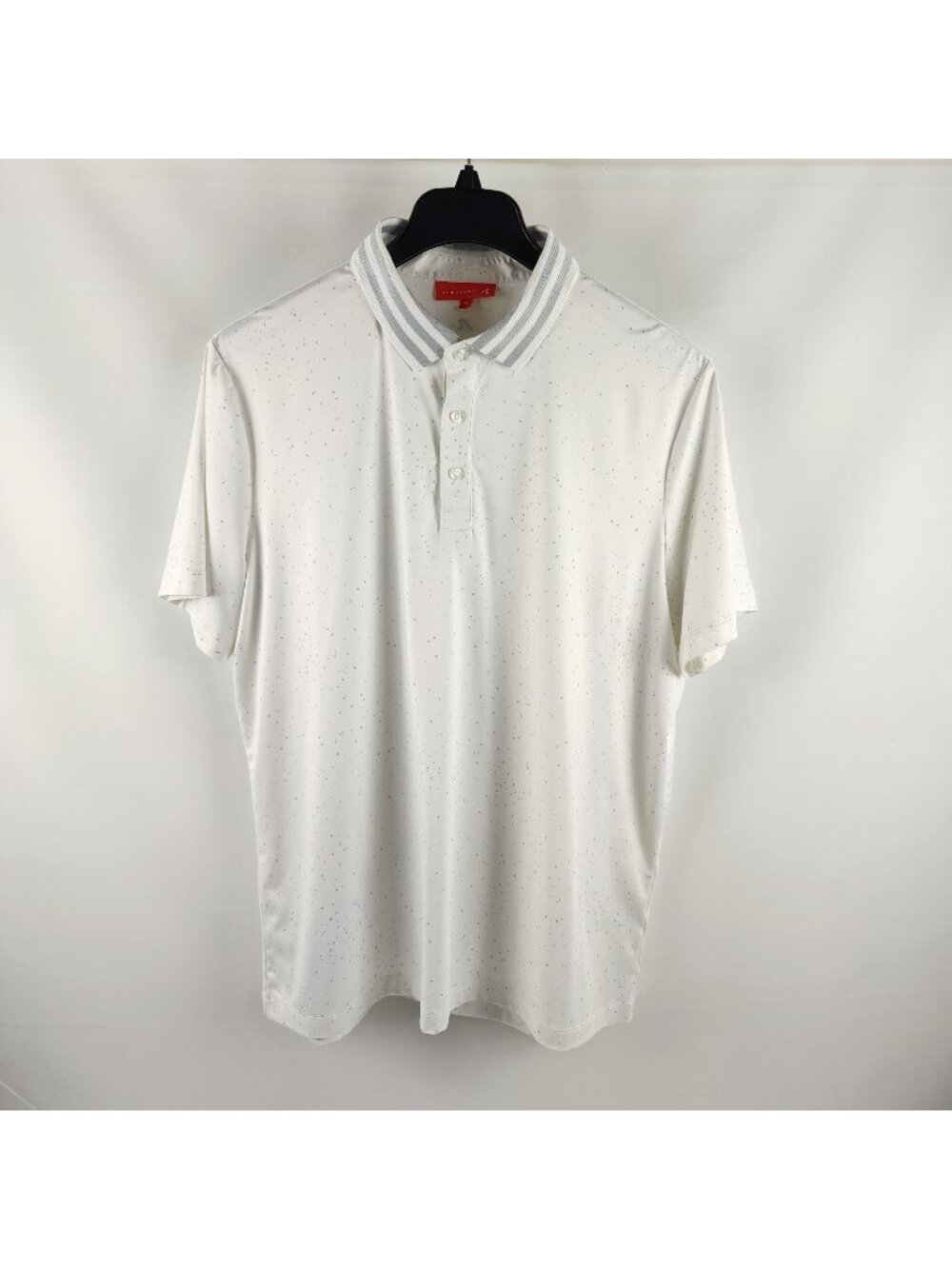 Redvanly Shirt Mens XL White Gray Speckled S/S Golf Polo